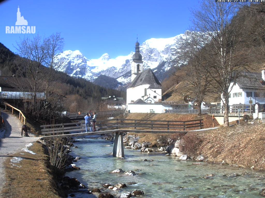 Archived image Webcam Ramsau - Berchtesgaden - St. Sebastian Church