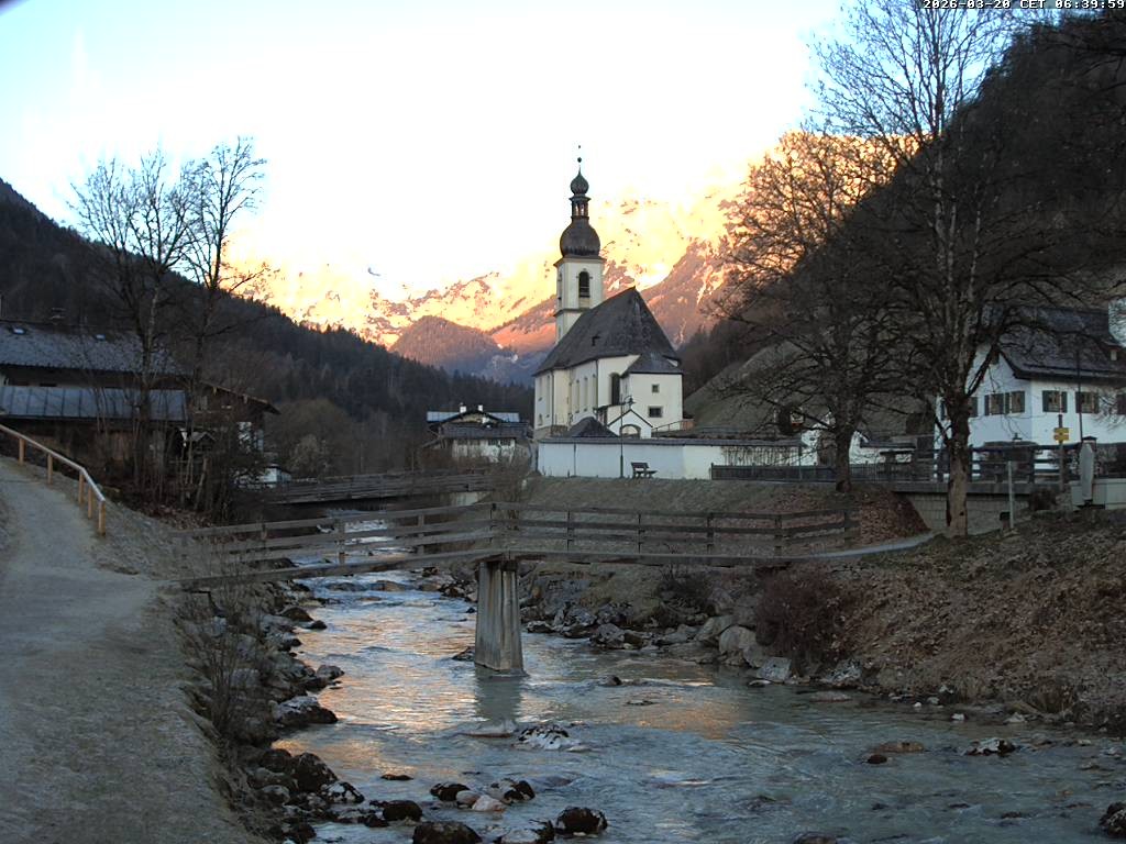 Archived image Webcam Ramsau - Berchtesgaden - St. Sebastian Church