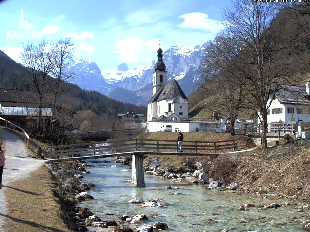 Archived image Webcam Ramsau - Berchtesgaden - St. Sebastian Church