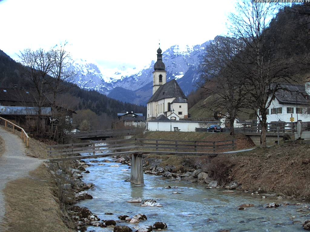 Archived image Webcam Ramsau - Berchtesgaden - St. Sebastian Church