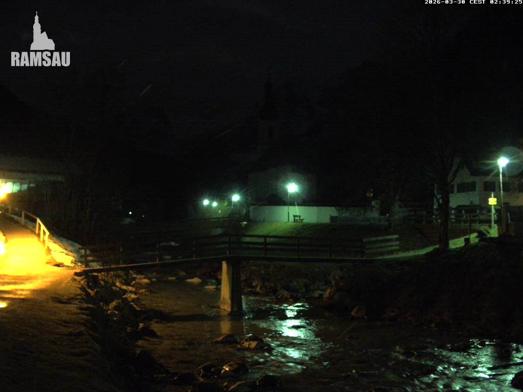 Archiv Foto Webcam Malerwinkel in Ramsau bei Berchtesgaden - Ortskirche St. Sebastian