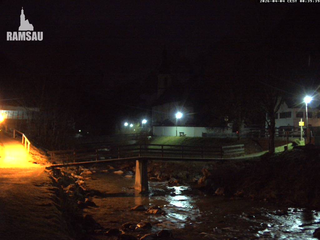 Archiv Foto Webcam Malerwinkel in Ramsau bei Berchtesgaden - Ortskirche St. Sebastian