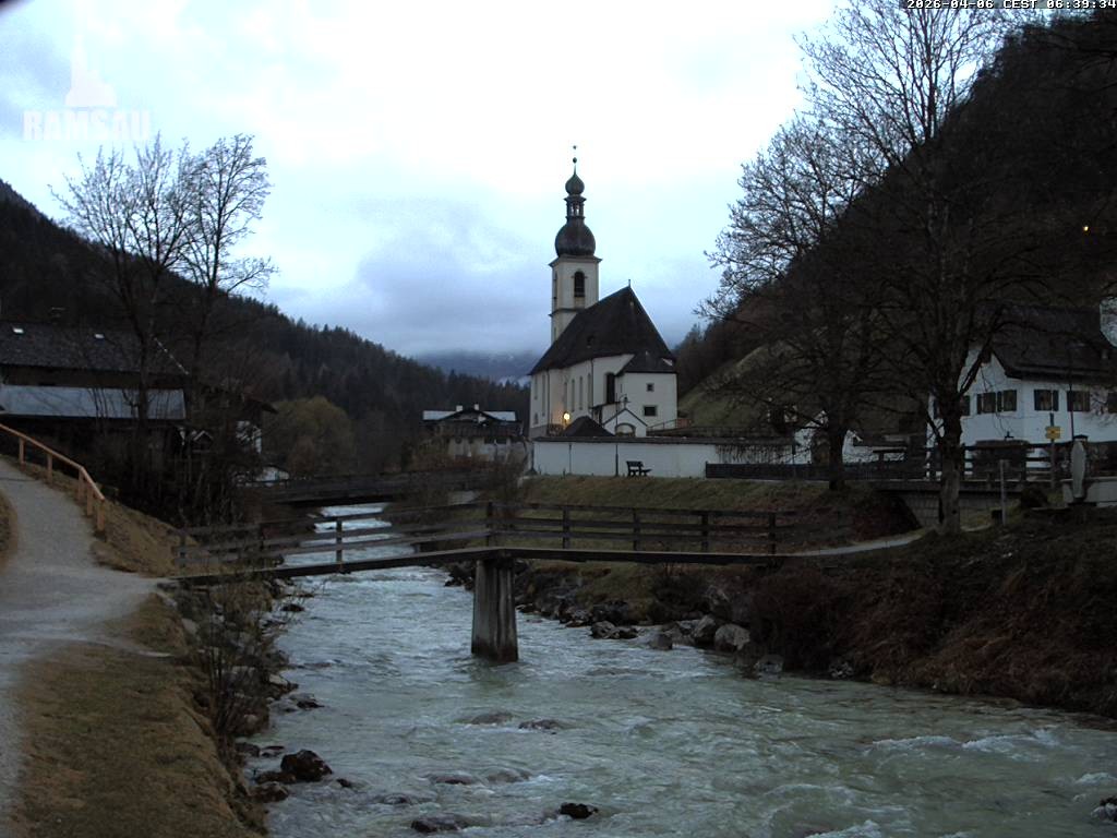 Archived image Webcam Ramsau - Berchtesgaden - St. Sebastian Church