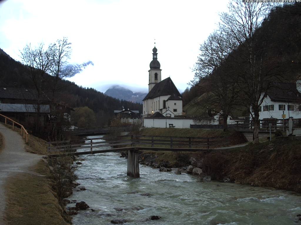 Archived image Webcam Ramsau - Berchtesgaden - St. Sebastian Church
