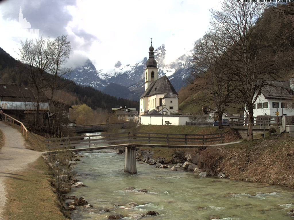Archived image Webcam Ramsau - Berchtesgaden - St. Sebastian Church