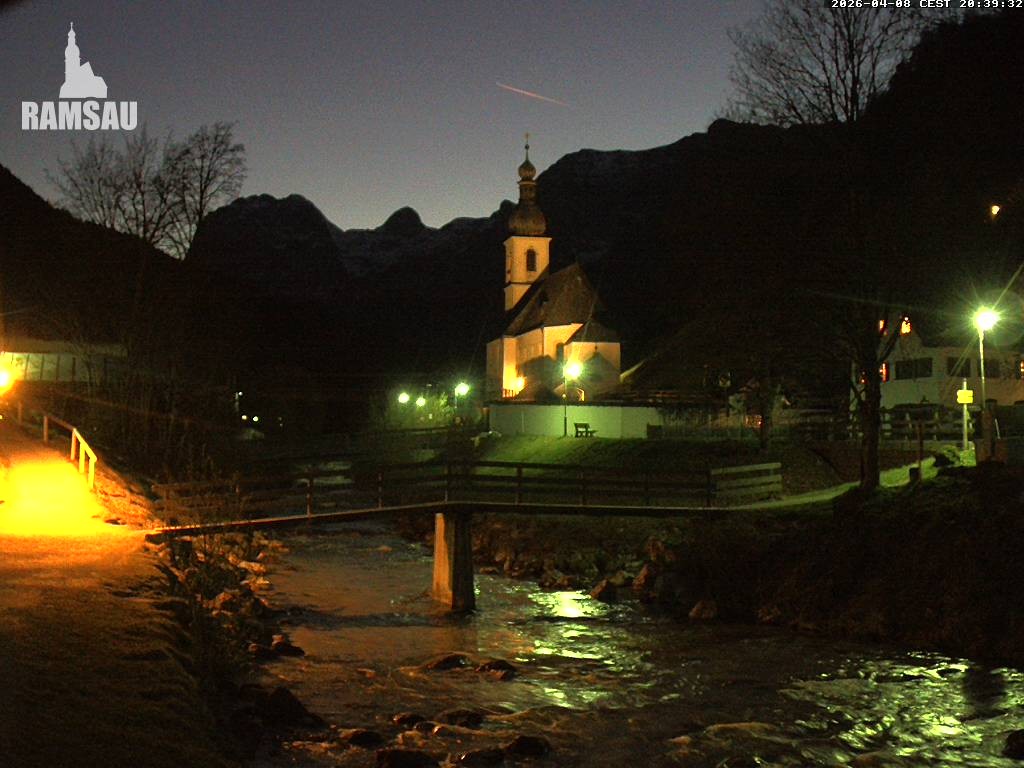 Archived image Webcam Ramsau - Berchtesgaden - St. Sebastian Church