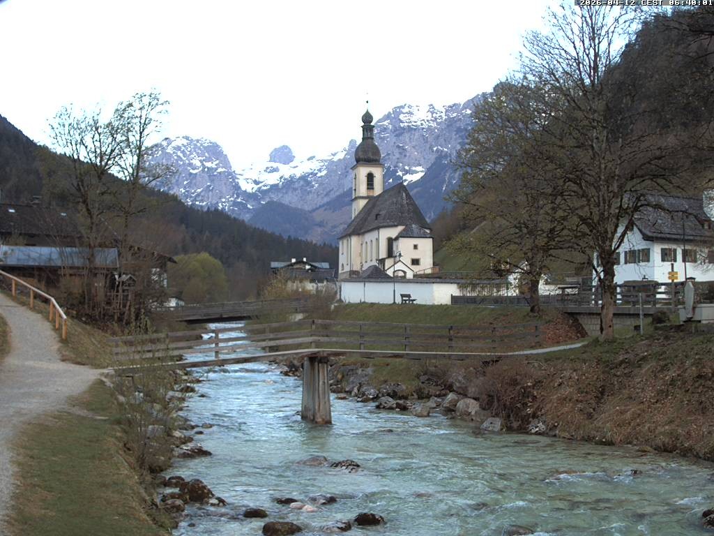 Archived image Webcam Ramsau - Berchtesgaden - St. Sebastian Church