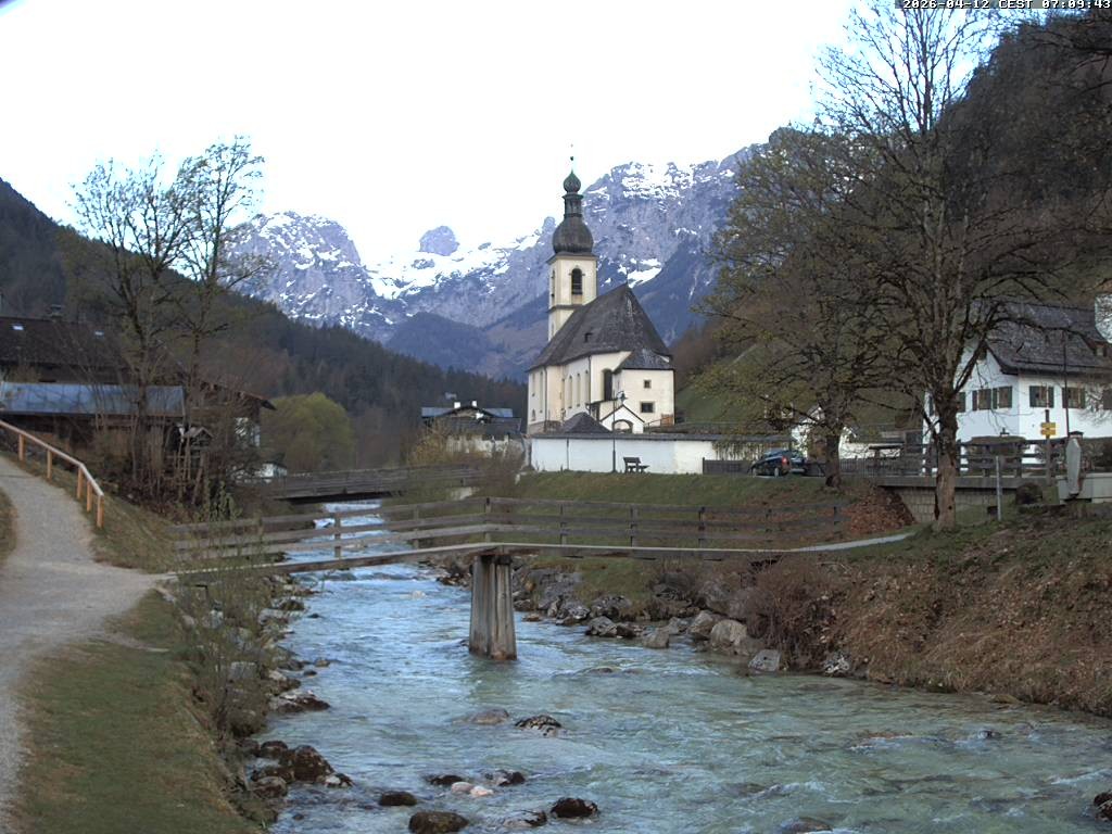 Archived image Webcam Ramsau - Berchtesgaden - St. Sebastian Church