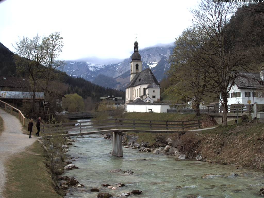 Archived image Webcam Ramsau - Berchtesgaden - St. Sebastian Church