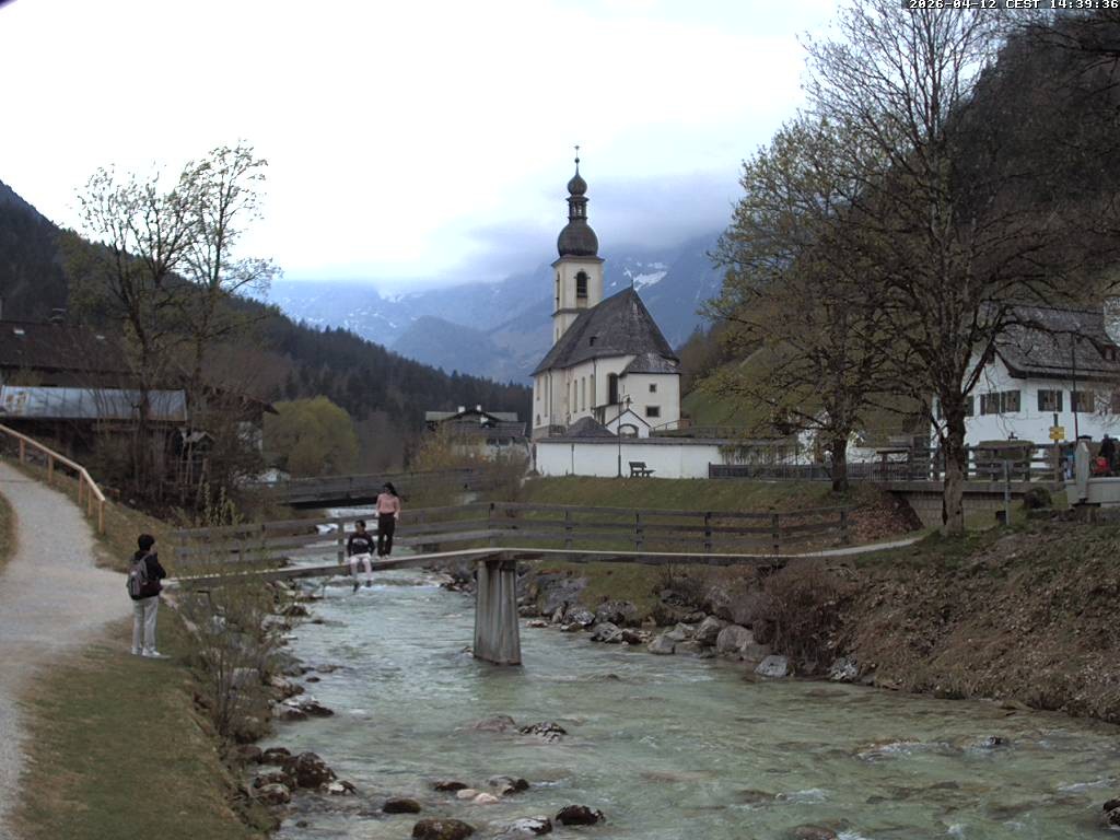 Archived image Webcam Ramsau - Berchtesgaden - St. Sebastian Church