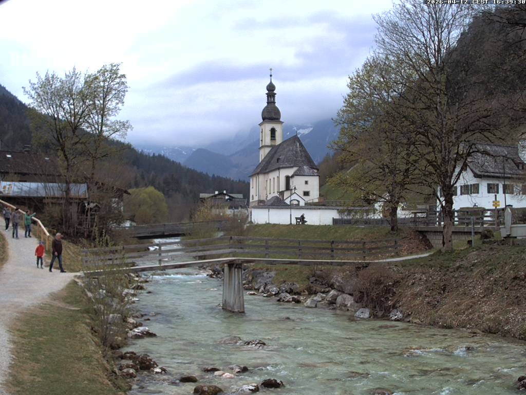 Archived image Webcam Ramsau - Berchtesgaden - St. Sebastian Church