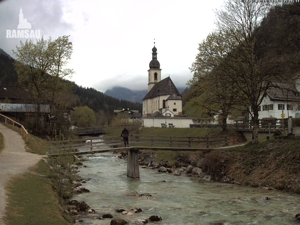Archiv Foto Webcam Malerwinkel in Ramsau bei Berchtesgaden - Ortskirche St. Sebastian