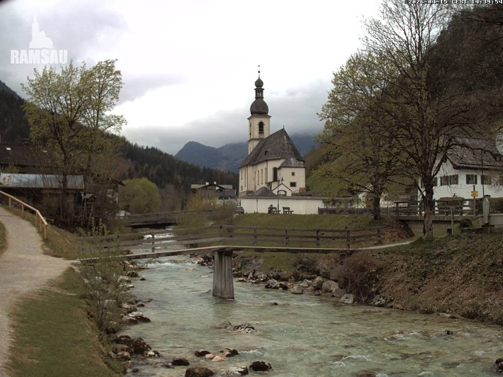 Archiv Foto Webcam Malerwinkel in Ramsau bei Berchtesgaden - Ortskirche St. Sebastian