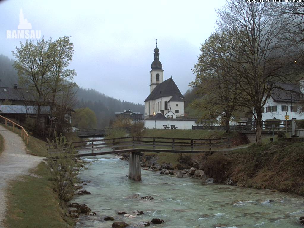 Archived image Webcam Ramsau - Berchtesgaden - St. Sebastian Church