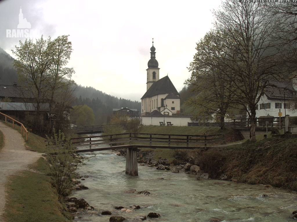 Archived image Webcam Ramsau - Berchtesgaden - St. Sebastian Church
