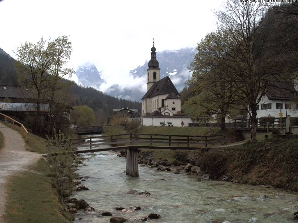 Archived image Webcam Ramsau - Berchtesgaden - St. Sebastian Church
