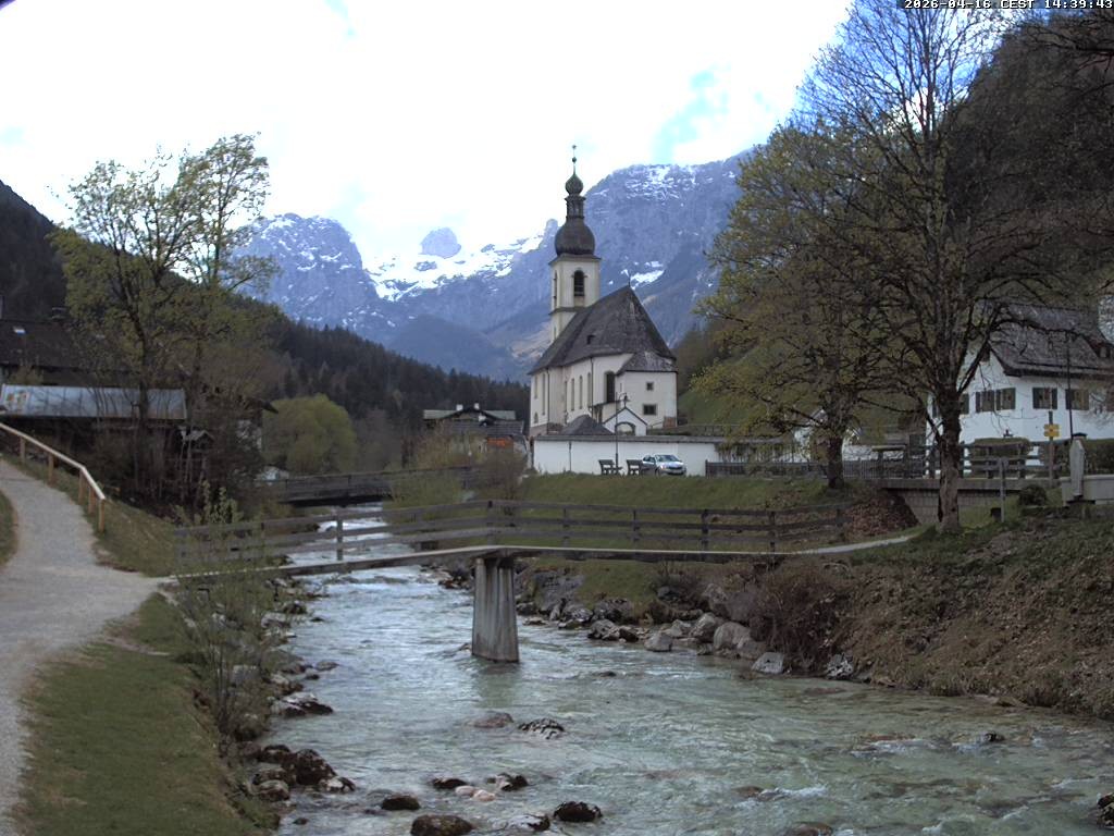 Archived image Webcam Ramsau - Berchtesgaden - St. Sebastian Church