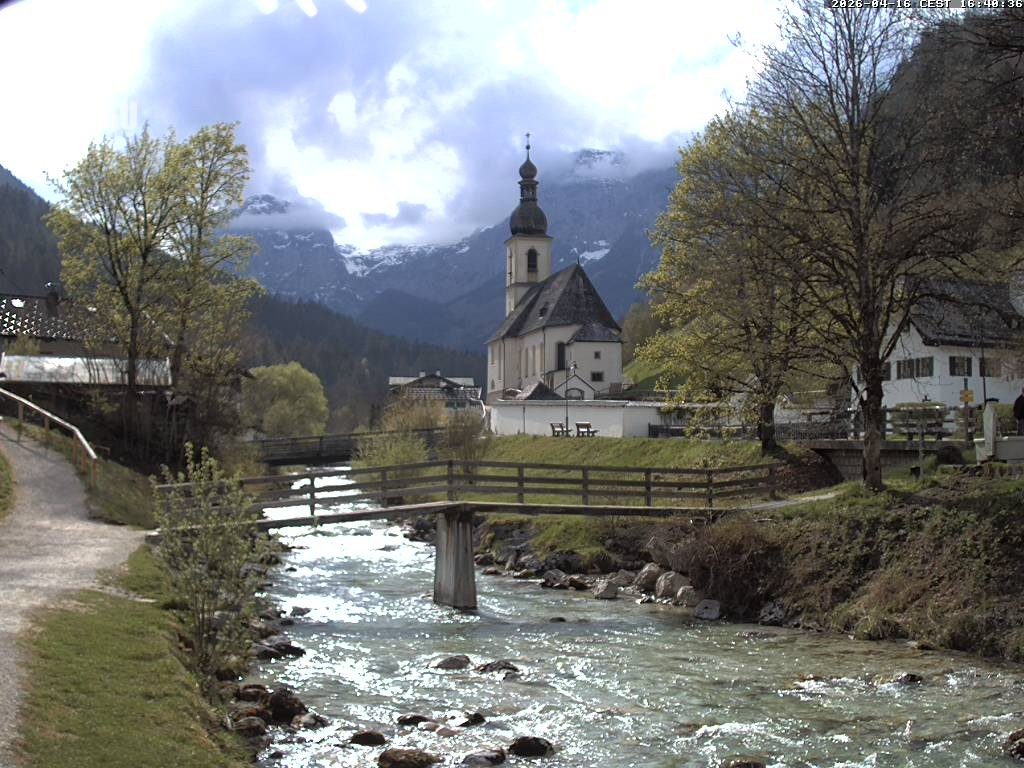 Archived image Webcam Ramsau - Berchtesgaden - St. Sebastian Church