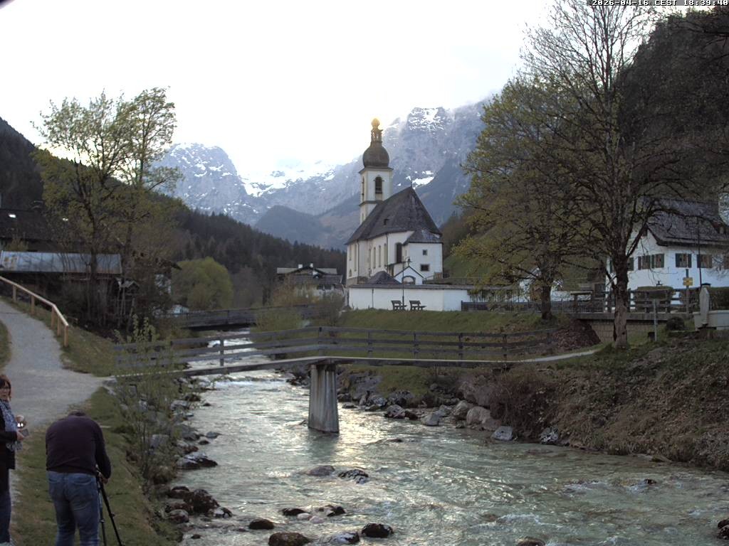 Archived image Webcam Ramsau - Berchtesgaden - St. Sebastian Church
