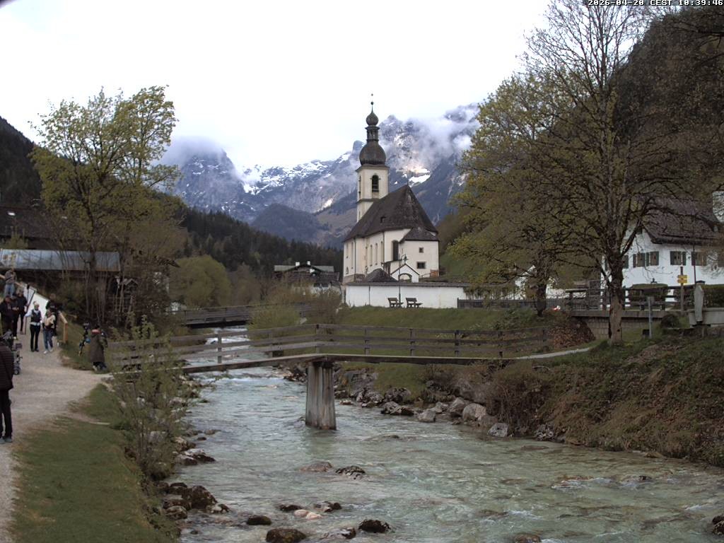 Archived image Webcam Ramsau - Berchtesgaden - St. Sebastian Church
