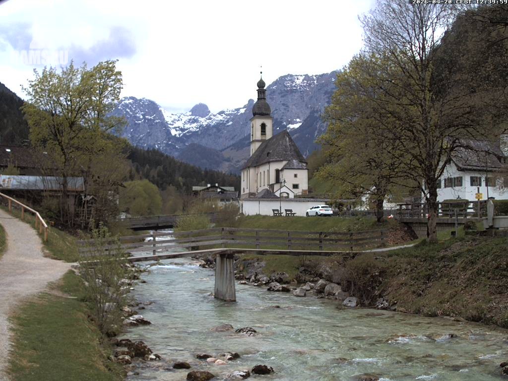 Archived image Webcam Ramsau - Berchtesgaden - St. Sebastian Church