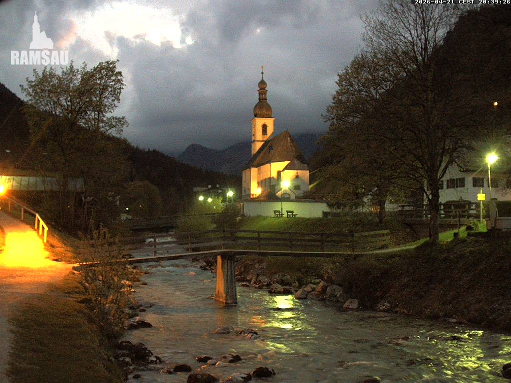 Archived image Webcam Ramsau - Berchtesgaden - St. Sebastian Church