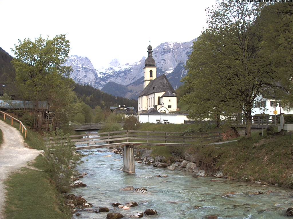 Archived image Webcam Ramsau - Berchtesgaden - St. Sebastian Church