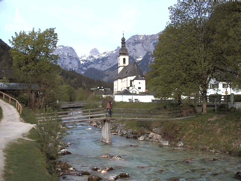Archived image Webcam Ramsau - Berchtesgaden - St. Sebastian Church