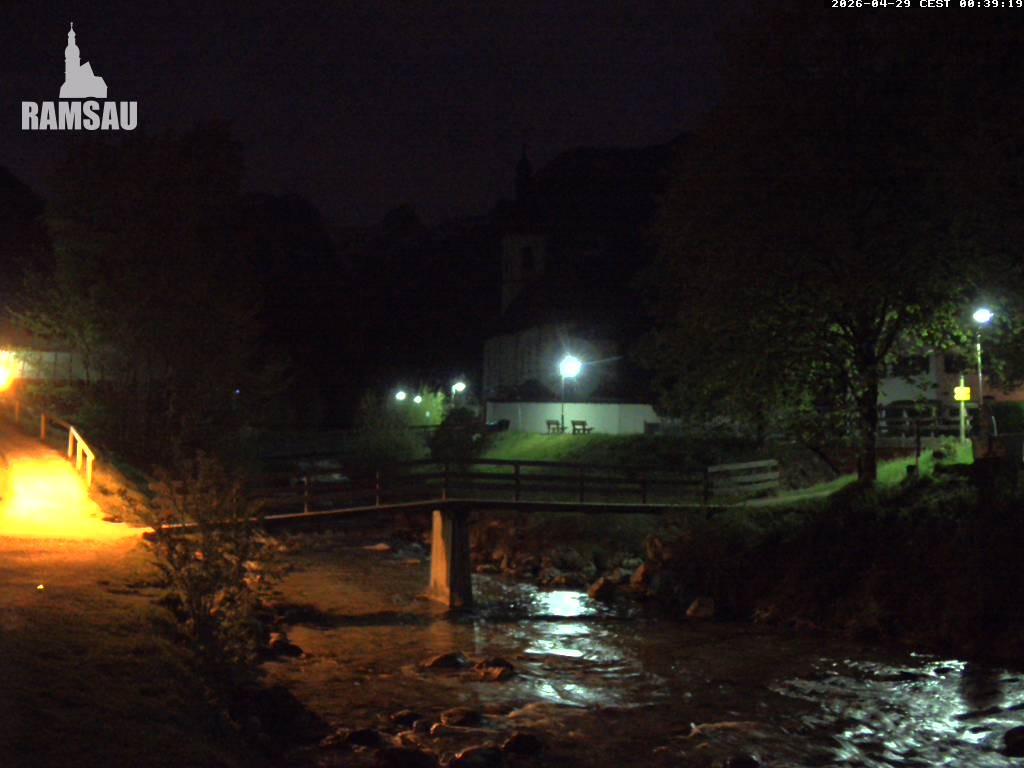 Archiv Foto Webcam Malerwinkel in Ramsau bei Berchtesgaden - Ortskirche St. Sebastian