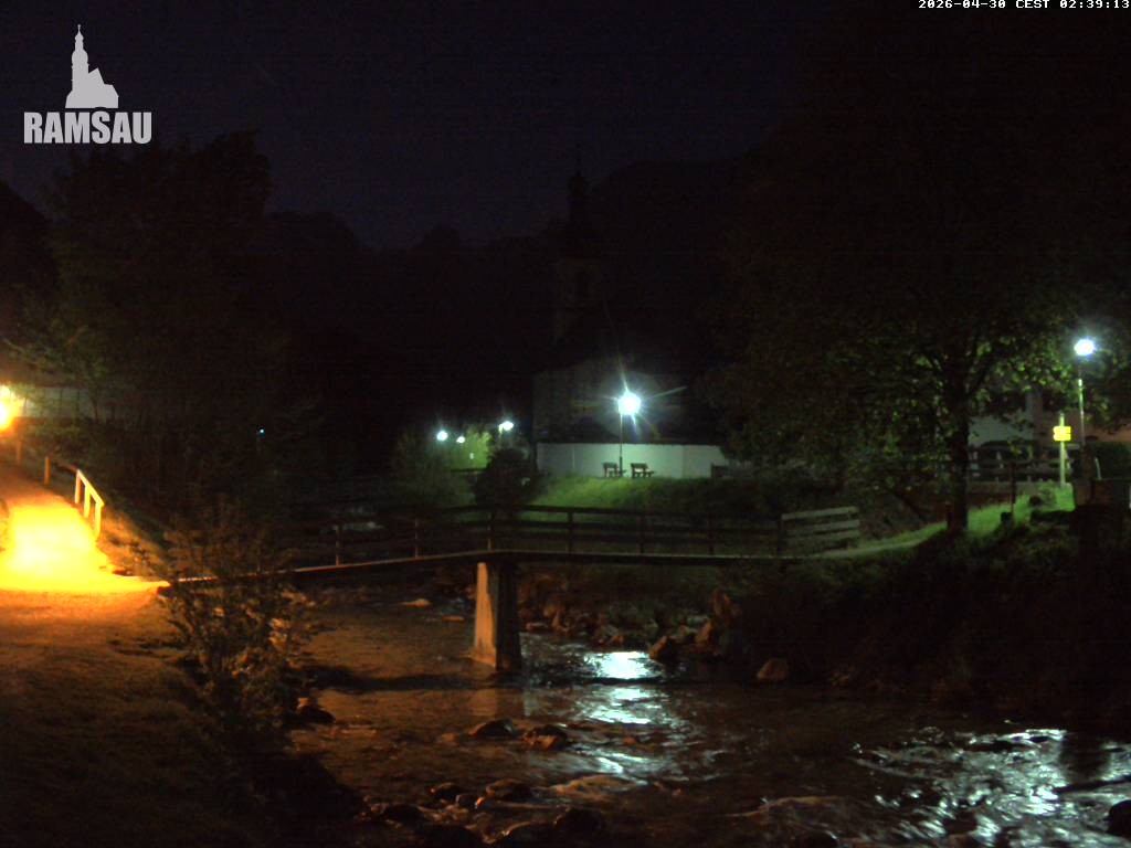 Archiv Foto Webcam Malerwinkel in Ramsau bei Berchtesgaden - Ortskirche St. Sebastian