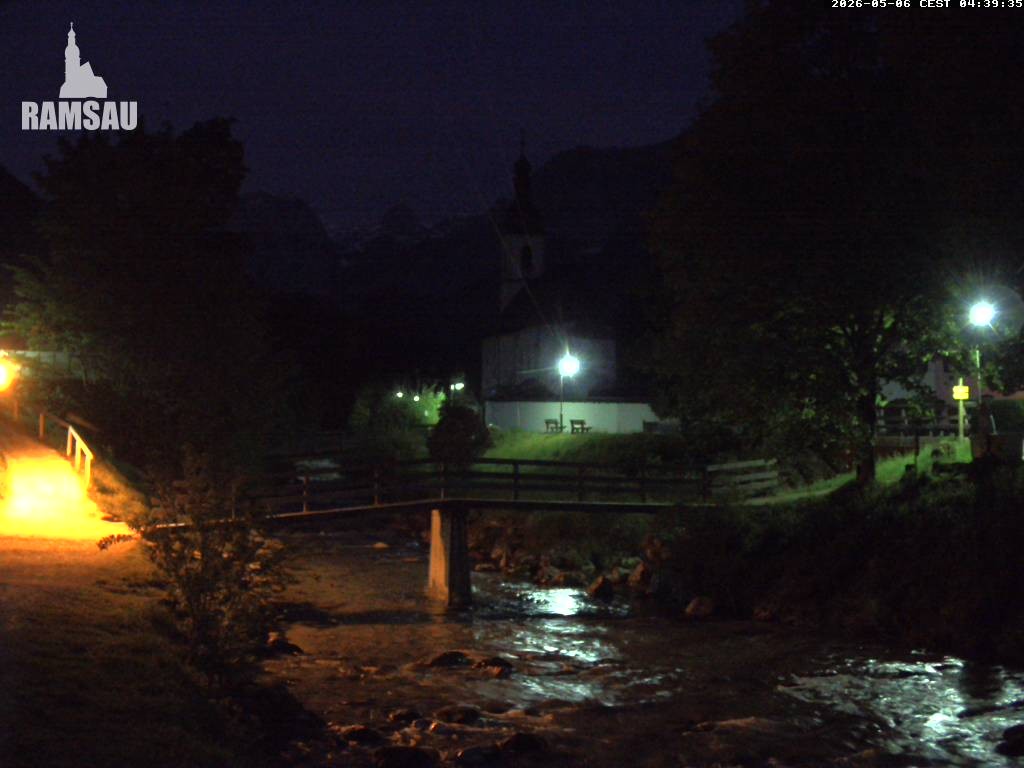 Archiv Foto Webcam Malerwinkel in Ramsau bei Berchtesgaden - Ortskirche St. Sebastian