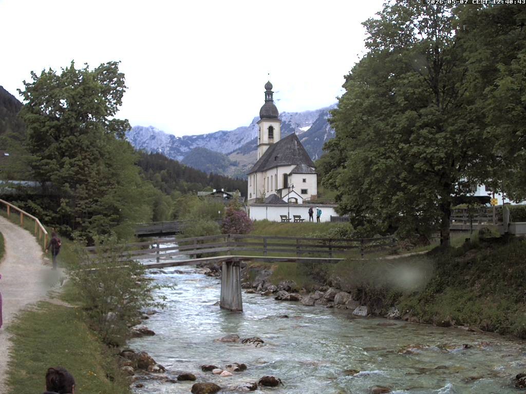Archived image Webcam Ramsau - Berchtesgaden - St. Sebastian Church