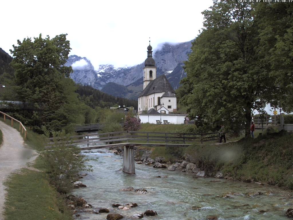 Archived image Webcam Ramsau - Berchtesgaden - St. Sebastian Church