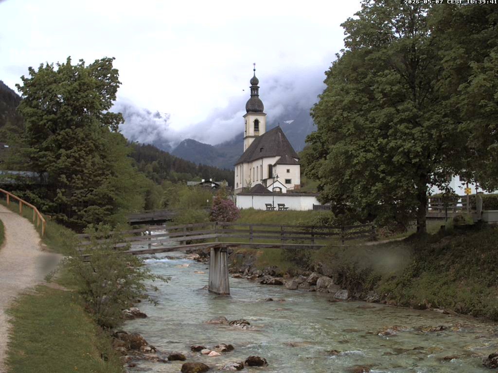 Archived image Webcam Ramsau - Berchtesgaden - St. Sebastian Church