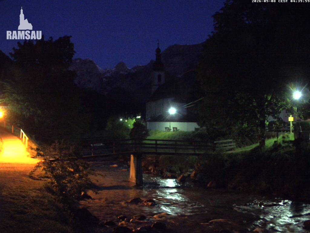 Archiv Foto Webcam Malerwinkel in Ramsau bei Berchtesgaden - Ortskirche St. Sebastian