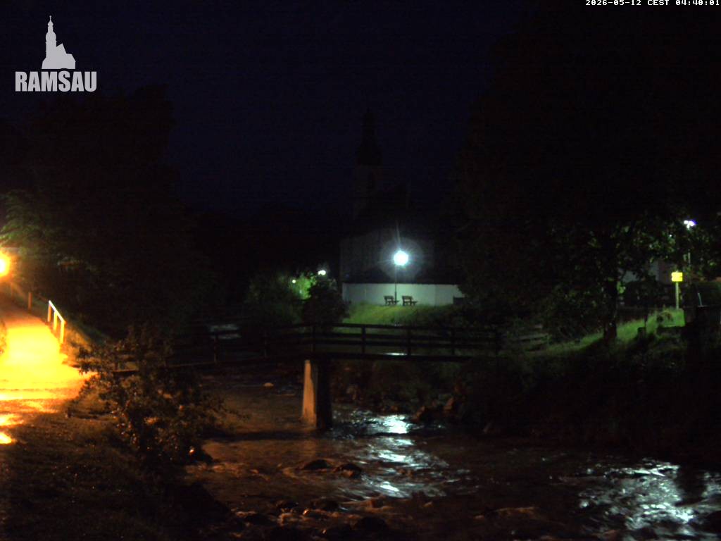 Archiv Foto Webcam Malerwinkel in Ramsau bei Berchtesgaden - Ortskirche St. Sebastian