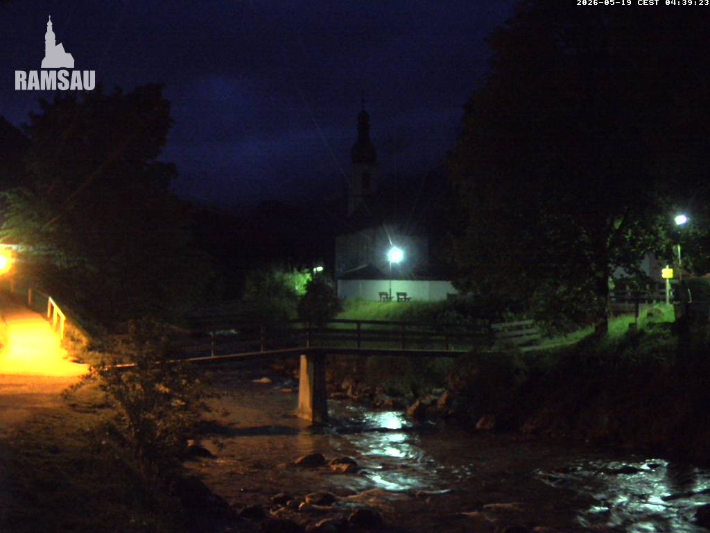 Archiv Foto Webcam Malerwinkel in Ramsau bei Berchtesgaden - Ortskirche St. Sebastian