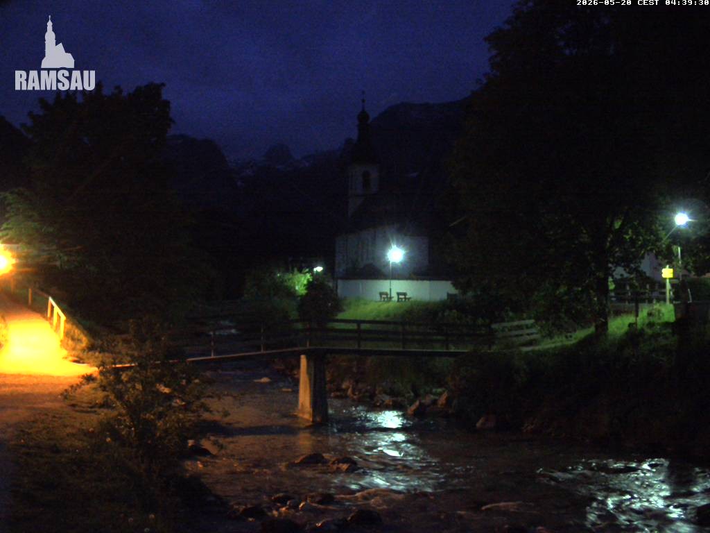 Archiv Foto Webcam Malerwinkel in Ramsau bei Berchtesgaden - Ortskirche St. Sebastian