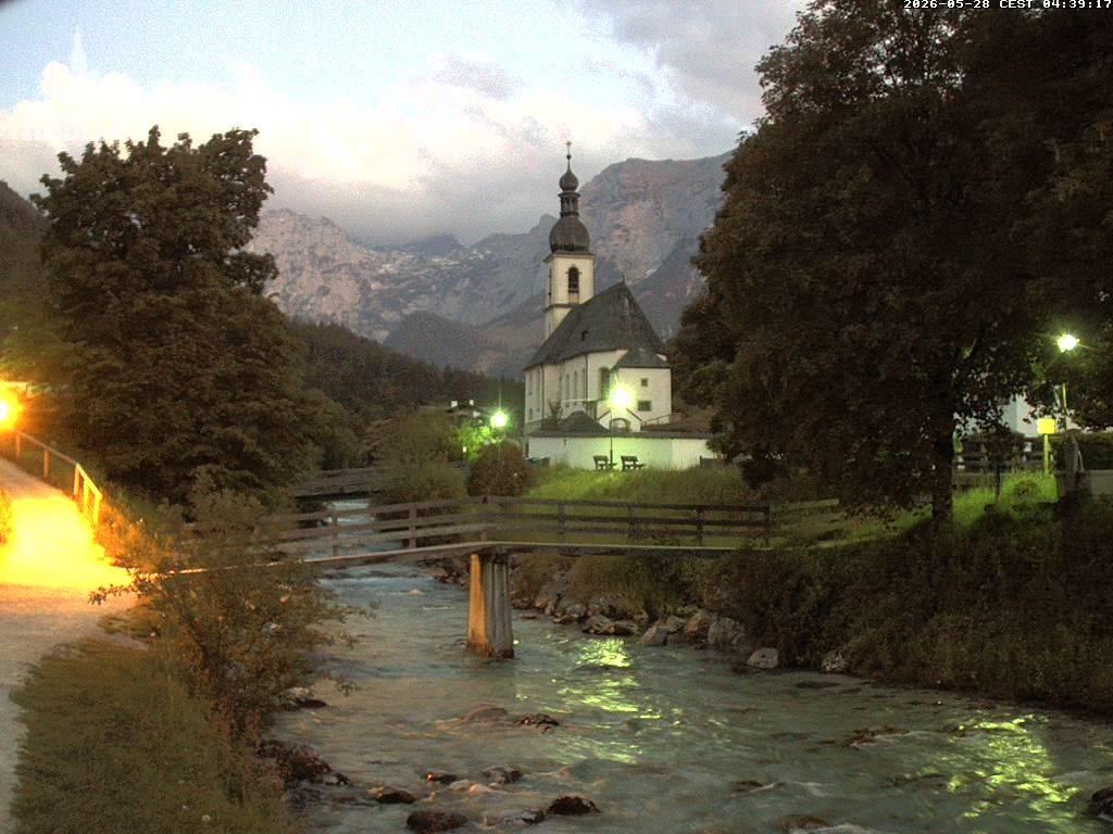 Archived image Webcam Ramsau - Berchtesgaden - St. Sebastian Church