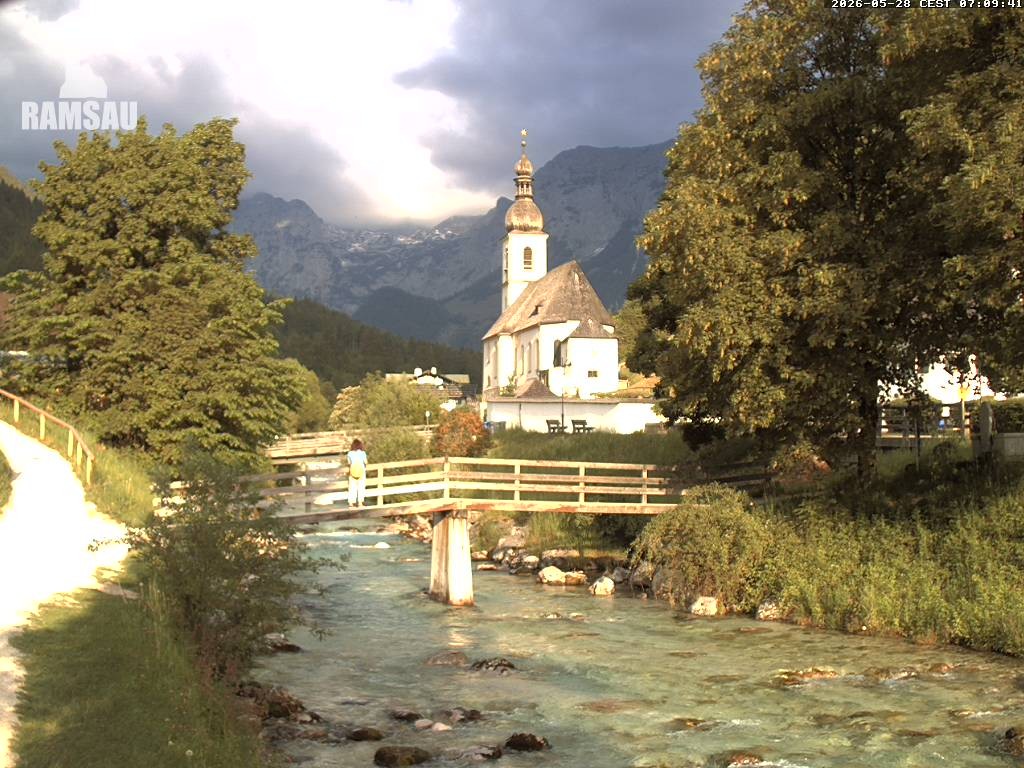 Archived image Webcam Ramsau - Berchtesgaden - St. Sebastian Church