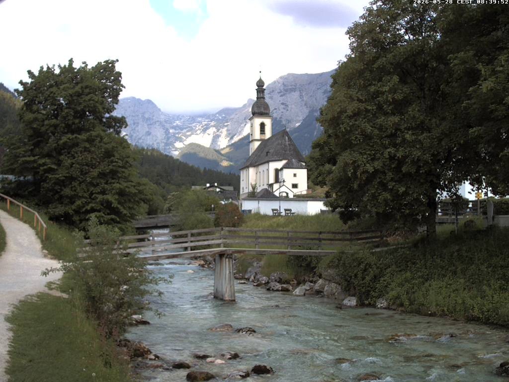 Archived image Webcam Ramsau - Berchtesgaden - St. Sebastian Church