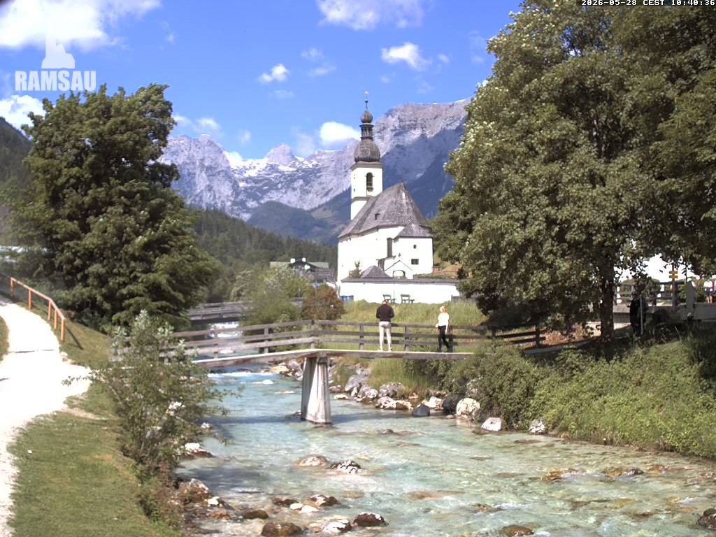 Archived image Webcam Ramsau - Berchtesgaden - St. Sebastian Church