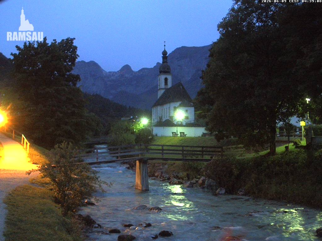 Archived image Webcam Ramsau - Berchtesgaden - St. Sebastian Church