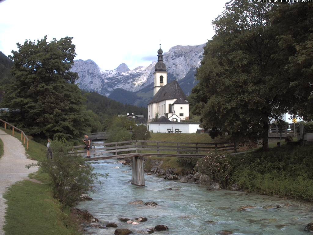 Archived image Webcam Ramsau - Berchtesgaden - St. Sebastian Church