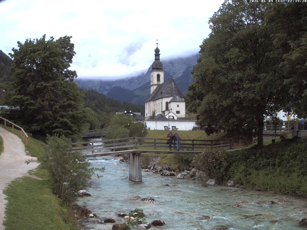 Archived image Webcam Ramsau - Berchtesgaden - St. Sebastian Church