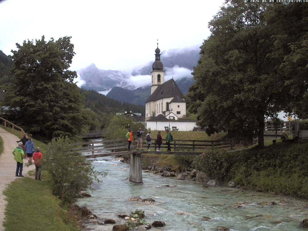 Archived image Webcam Ramsau - Berchtesgaden - St. Sebastian Church