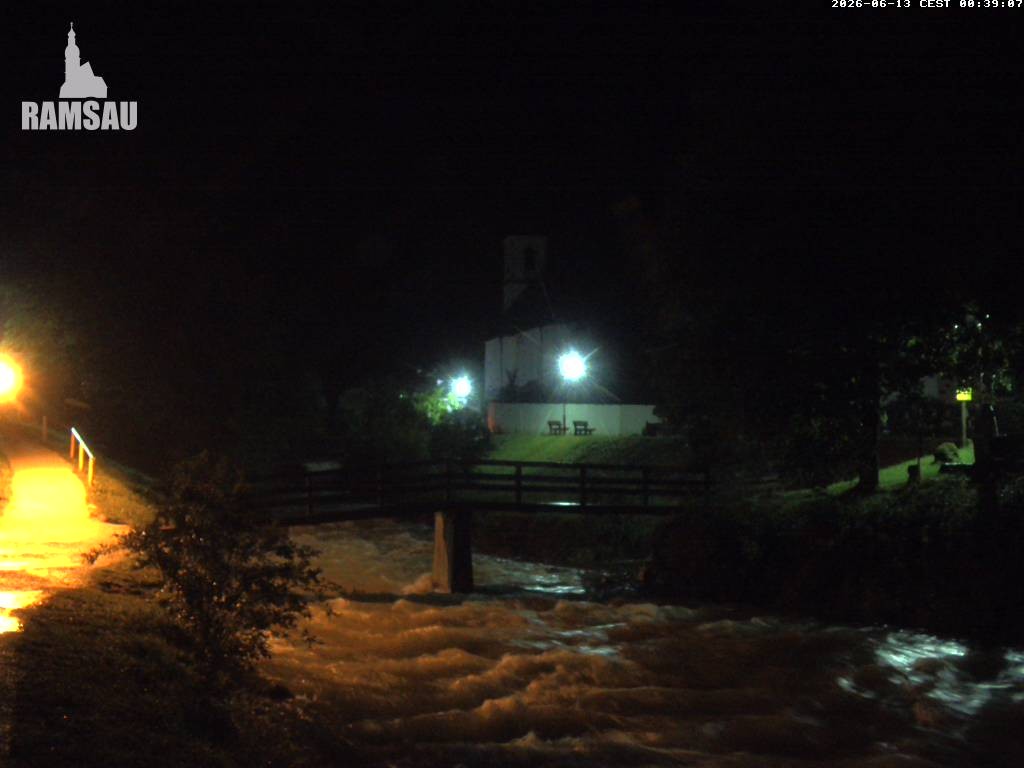 Archiv Foto Webcam Malerwinkel in Ramsau bei Berchtesgaden - Ortskirche St. Sebastian