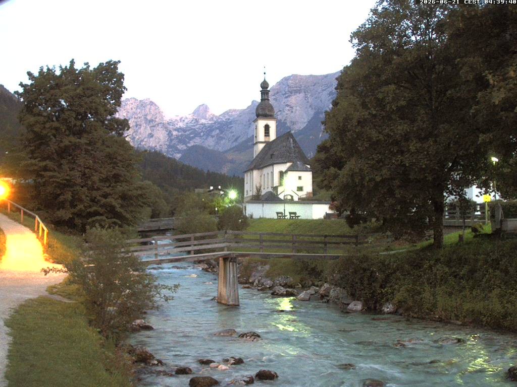 Archived image Webcam Ramsau - Berchtesgaden - St. Sebastian Church