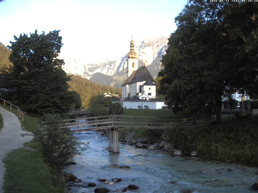 Archived image Webcam Ramsau - Berchtesgaden - St. Sebastian Church