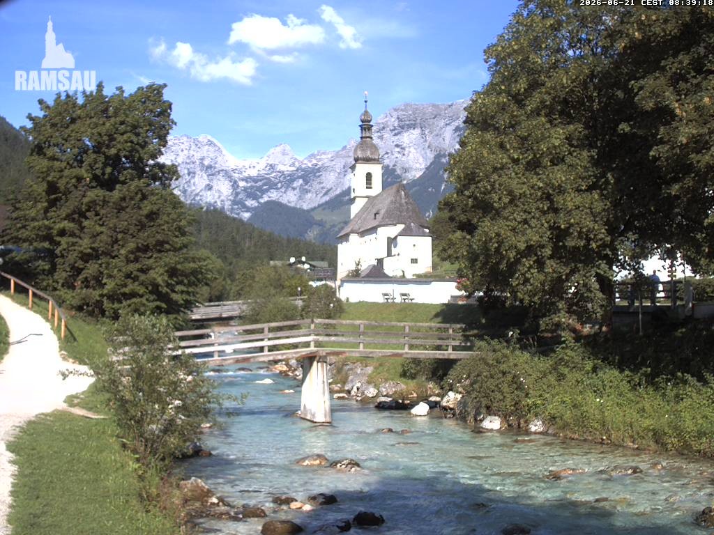 Archived image Webcam Ramsau - Berchtesgaden - St. Sebastian Church